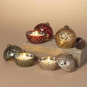 Gerson Glass Ornament LED Wax Candle