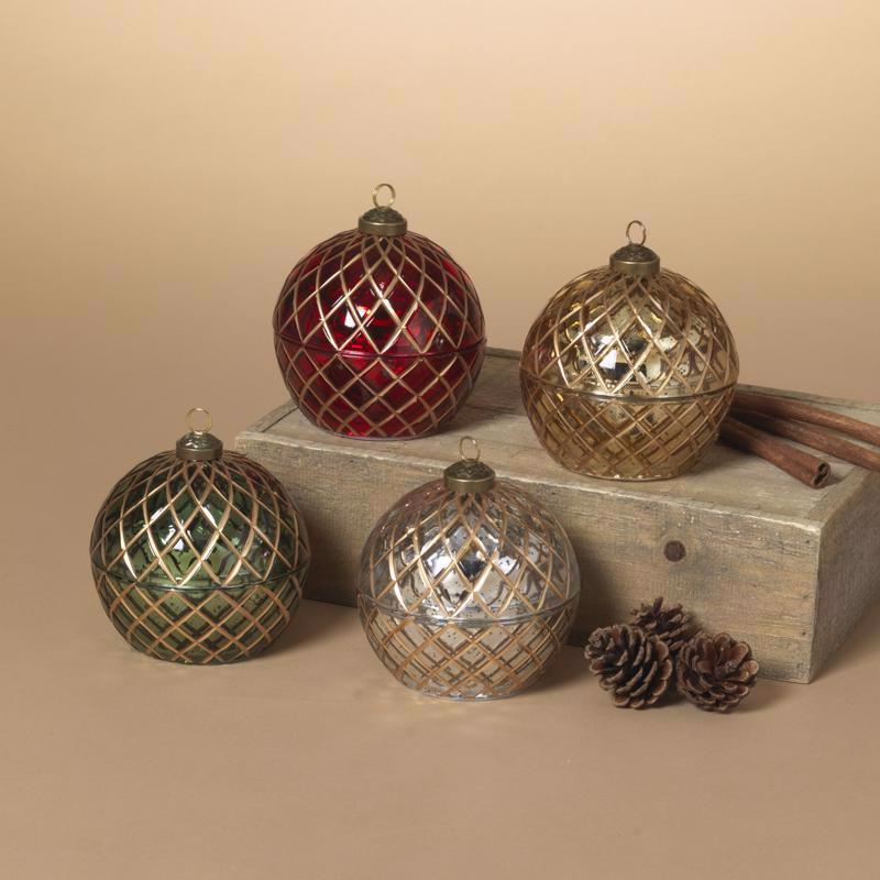 Gerson Glass Ornament LED Wax Candle