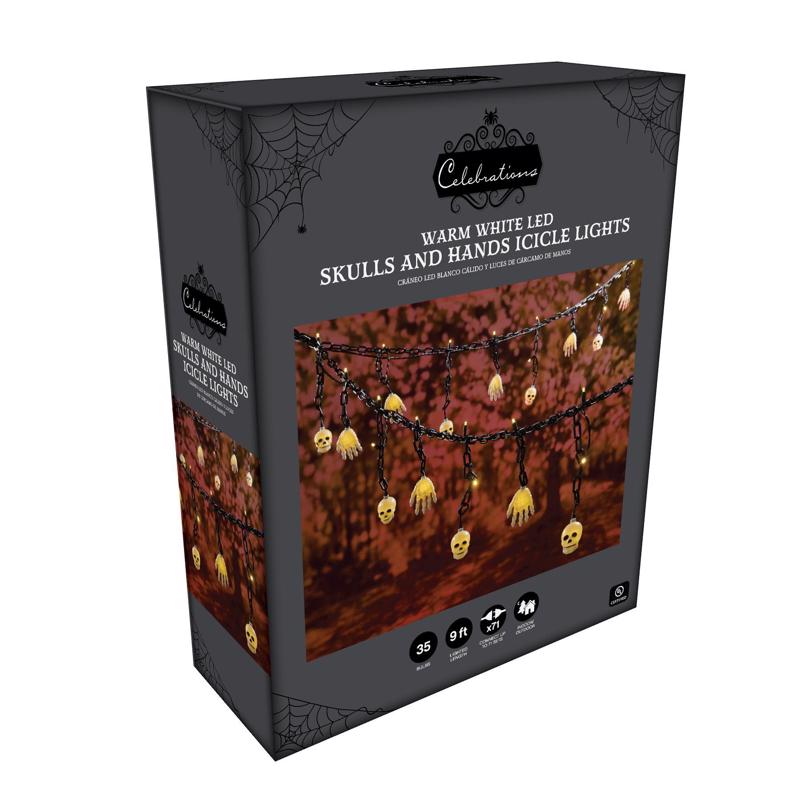 Celebrations Warm White LED Prelit Icicle String Lights