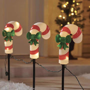 Celebrations LED Warm White Candy Cane 9 in. Pathway Decor