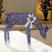 Celebrations LED Warm White Feeding Deer 33 in. Yard Decor