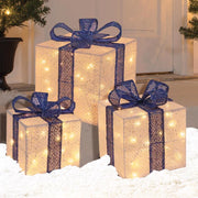 Celebrations LED Warm White Giftboxes 14/12/9 in. Yard Decor