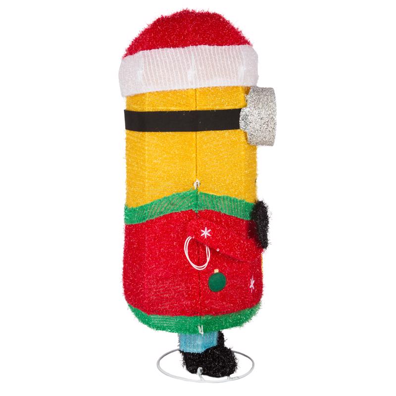 Universal Holiday Tinsel Sculpture Minion Kevin 12 in. Yard Decor