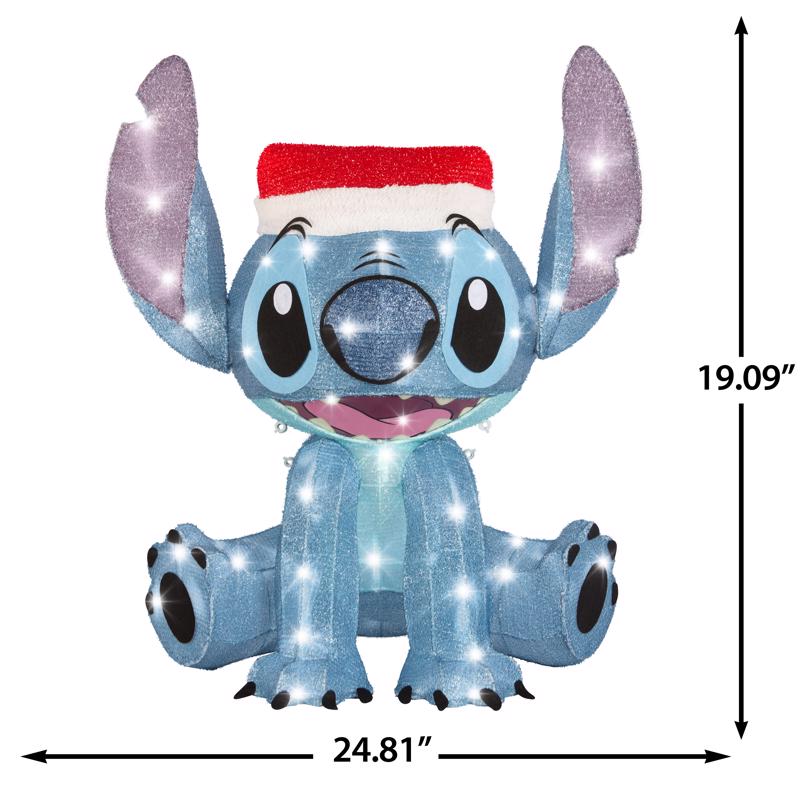 Disney Holiday Tinsel Sculpture Sitch 19 in. Yard Decor