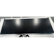 2 in. H X 48 in. W X 16 in. D Black Metal Power Tool Displays Perforated Shelf Rack