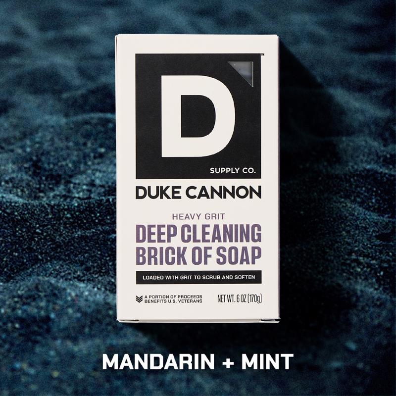 Duke Cannon Heavy Grit Mandarin and Mint Scent Bar Soap 6 oz