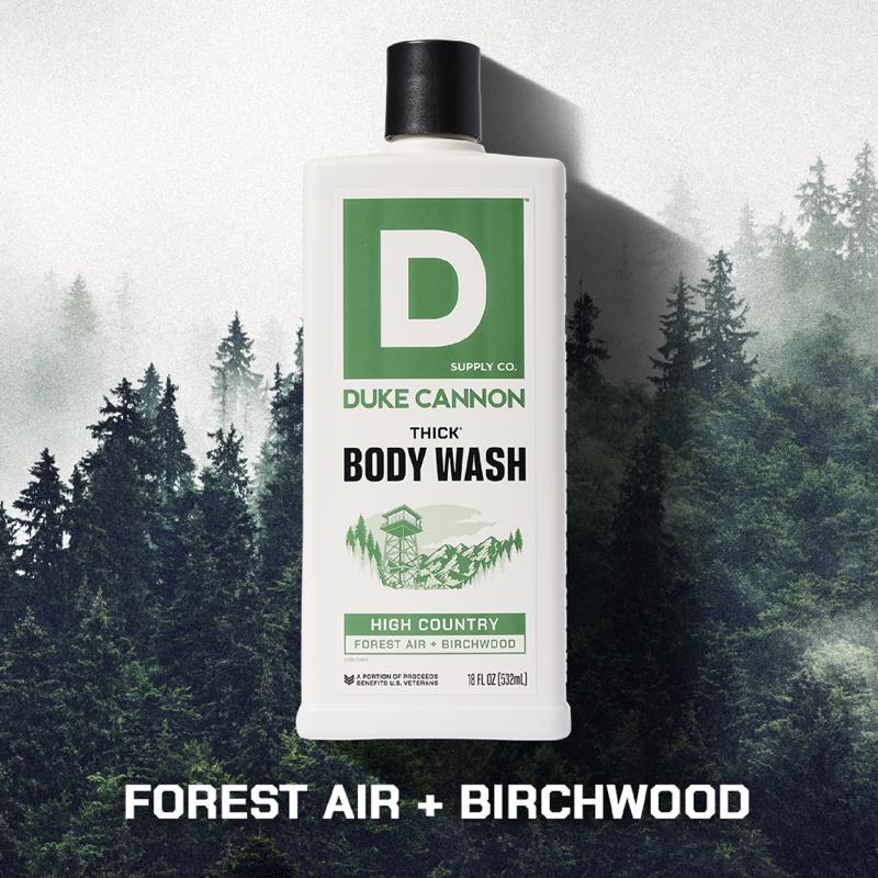 Duke Cannon High Country Forest Air and Birchwood Scent Body Wash 18 fl. oz.