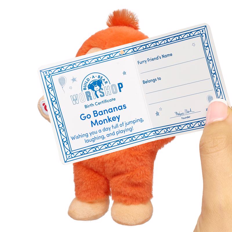 Build-A-Bear Mini Beans Smiley Monkey Plush Toy