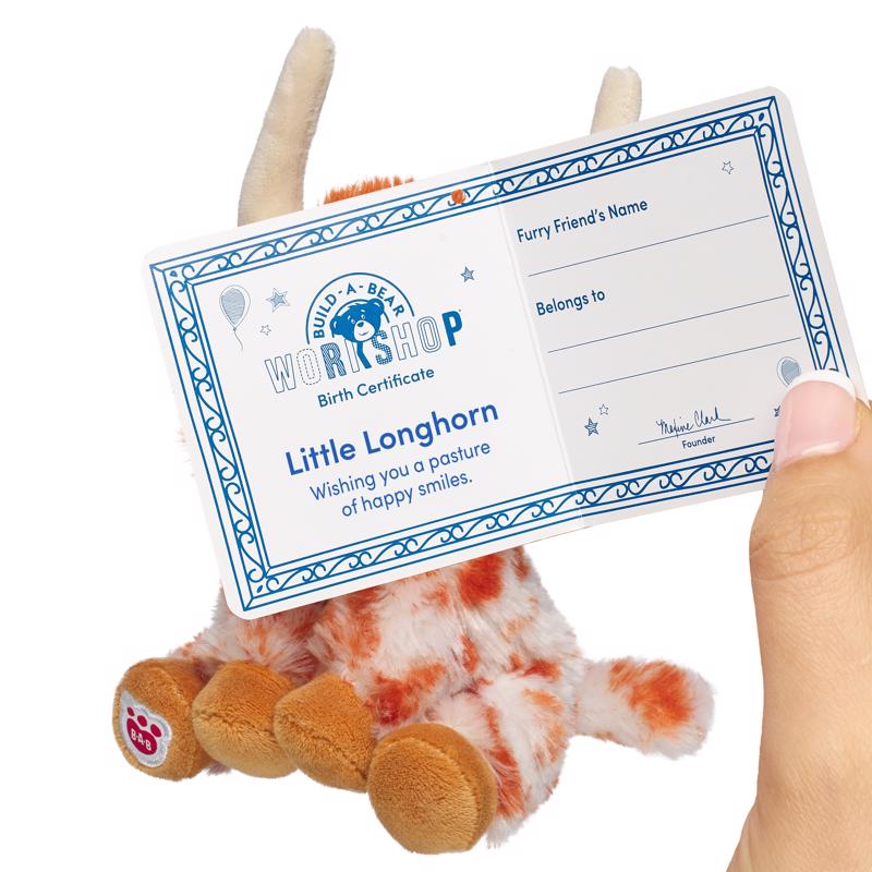 Build-A-Bear Mini Beans Longhorn Plush Toy