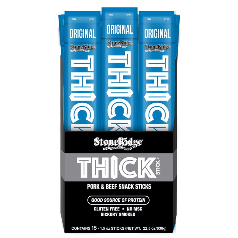 StoneRidge Wholesale Thick Stick Original Meat Sticks 1.5 oz Shrink Wrapped