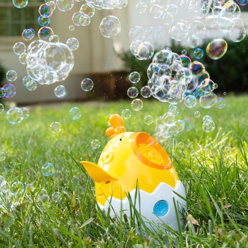 Sunny Days Chicken Bubble Blower Yellow/White