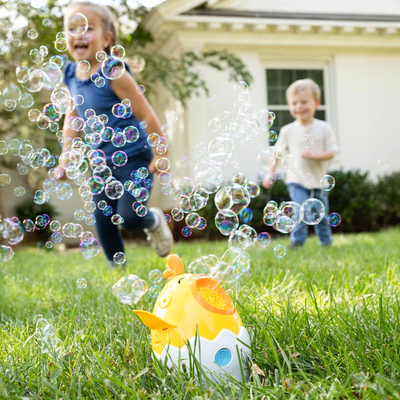 Sunny Days Chicken Bubble Blower Yellow/White