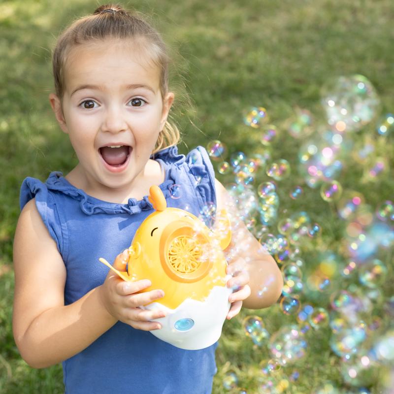 Sunny Days Chicken Bubble Blower Yellow/White