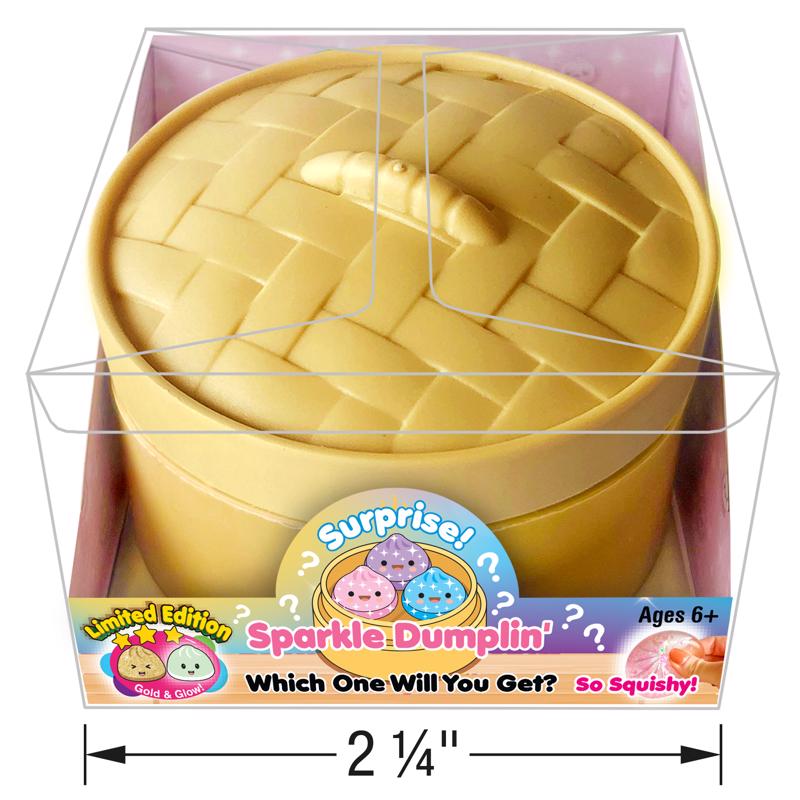 Surprise Squishy Bamboo Steamer Case Sparkle Dumpling