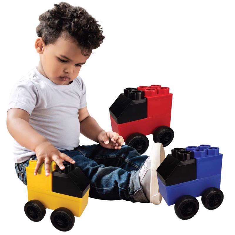 Biggo Blocks 3 Car Racer Building Block Set Assorted 9 pc