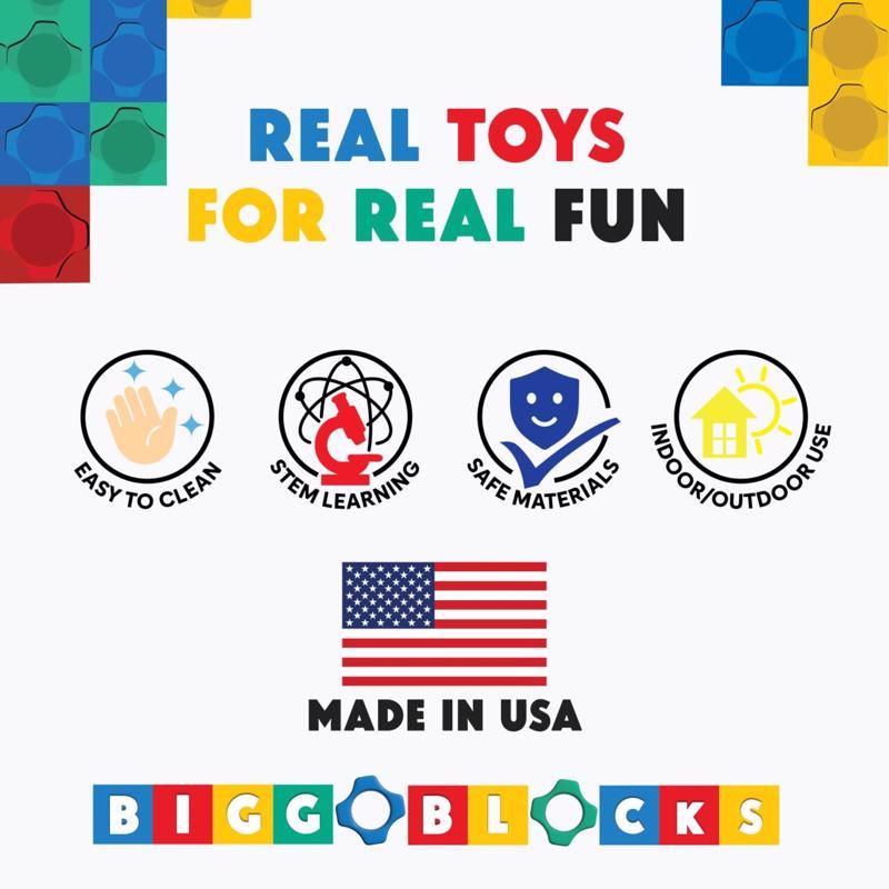 Biggo Blocks 3 Car Racer Building Block Set Assorted 9 pc