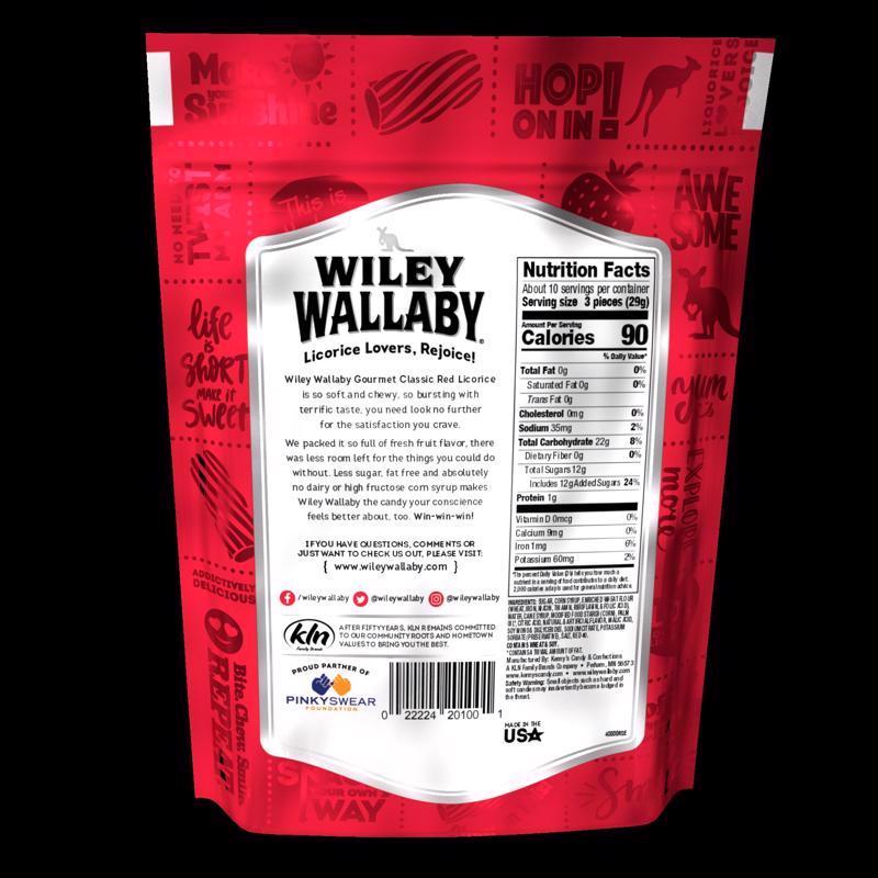 Wiley Wallaby Australian Style Gourmet Red Licorice 10 oz