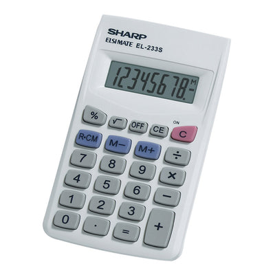 Sharp White 8 digit Calculator