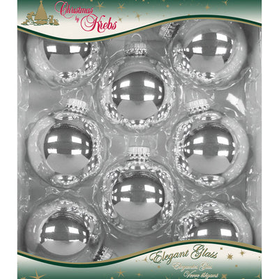 Christmas by Krebs Bright Silver Ball Ornament