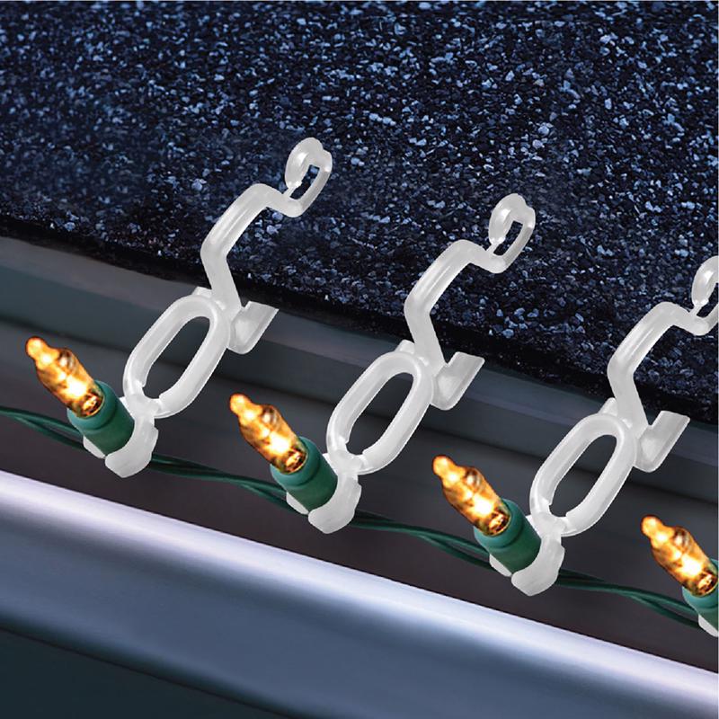 Dyno Universal Gutter/Shingle Light Clips 100 pk