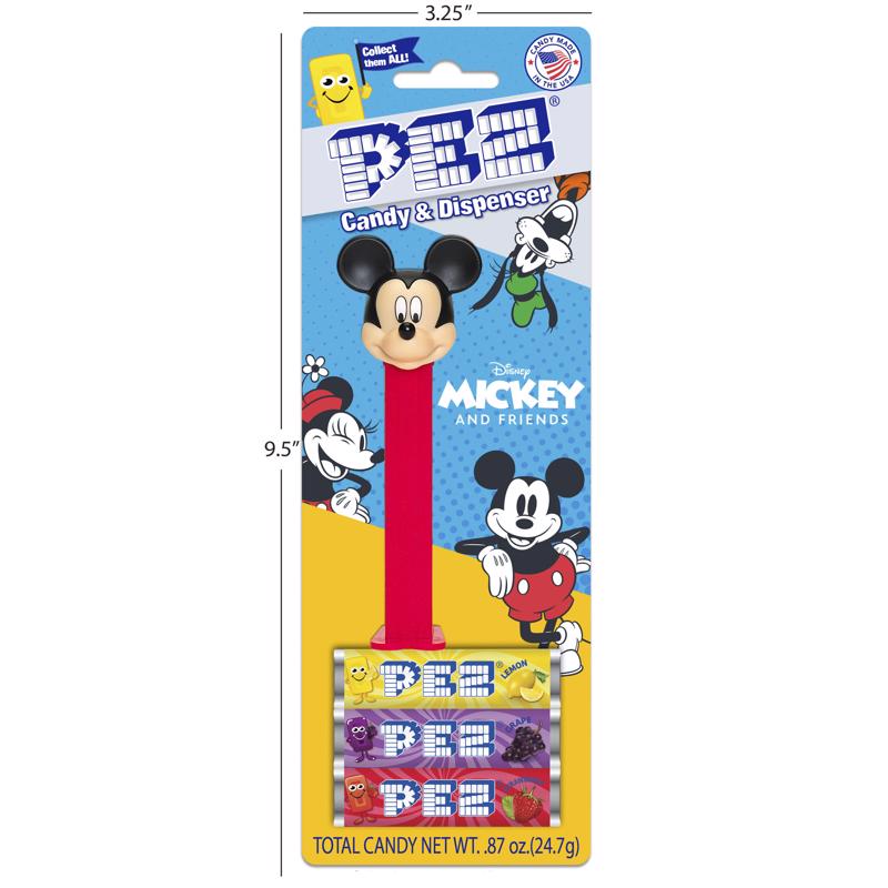 PEZ Mickey and Disney Friends Candy & Dispenser Plastic