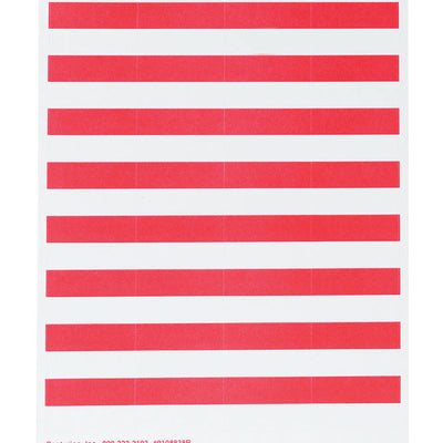 Laser Printer Red Bin Tag Labels - Sheet