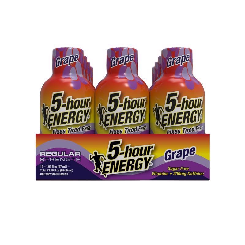 5-hour Energy Regular Strength Sugar Free Grape Energy Shot 1.93 fl. oz.