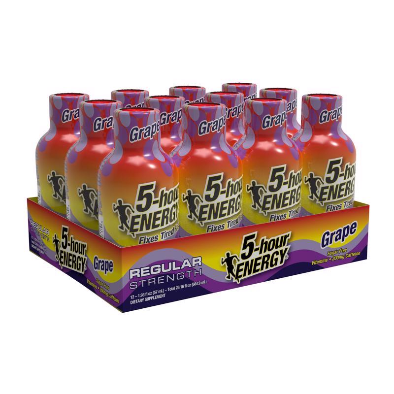 5-hour Energy Regular Strength Sugar Free Grape Energy Shot 1.93 fl. oz.