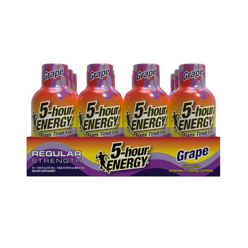 5-hour Energy Regular Strength Sugar Free Grape Energy Shot 1.93 fl. oz.