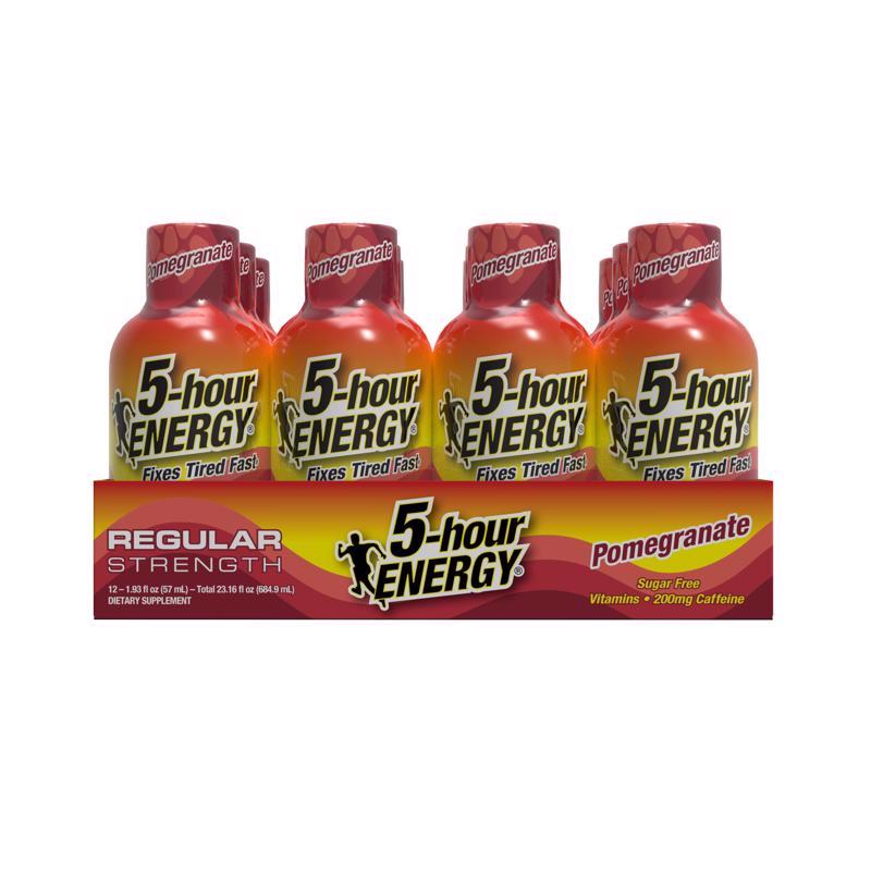 5-hour Energy Regular Strength Sugar Free Pomegranate Energy Shot 1.93 fl. oz.