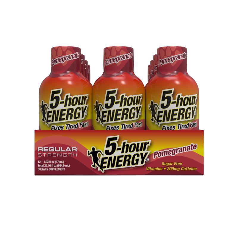 5-hour Energy Regular Strength Sugar Free Pomegranate Energy Shot 1.93 fl. oz.