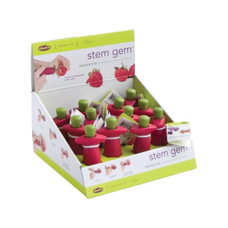 Chef'n Stem Gem Red/Green Stainless Steel Strawberry Stem Remover