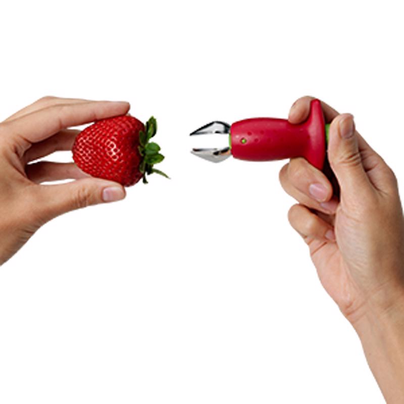 Chef'n Stem Gem Red/Green Stainless Steel Strawberry Stem Remover