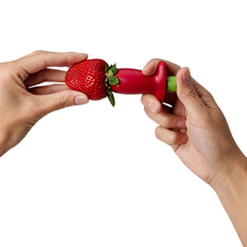 Chef'n Stem Gem Red/Green Stainless Steel Strawberry Stem Remover
