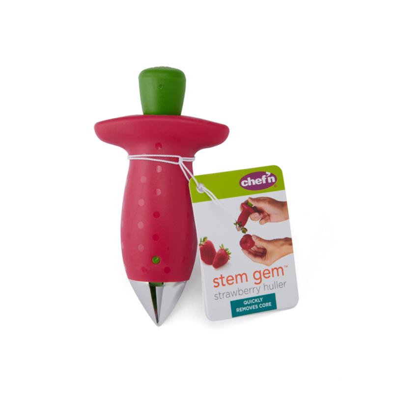 Chef'n Stem Gem Red/Green Stainless Steel Strawberry Stem Remover
