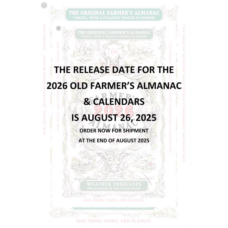 The Old Farmer's Almanac Yankee Publishing Gardening Calendar 2026 Calendar