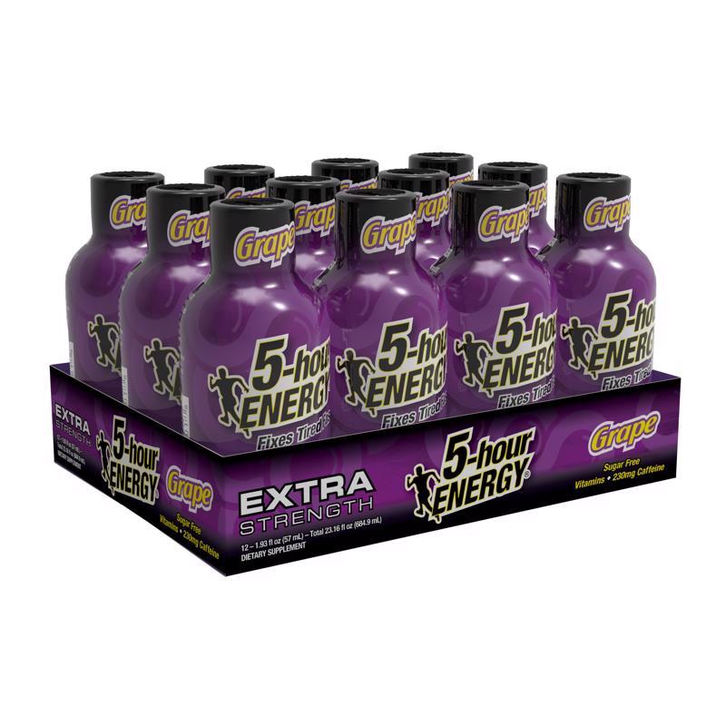 5-hour Energy Extra Strength Sugar Free Grape Energy Shot 1.93 fl. oz.