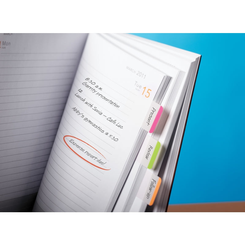 Post-it Tabs 2 in. W X 1.5 in. L Assorted Sticky Filing Tabs 4 pad