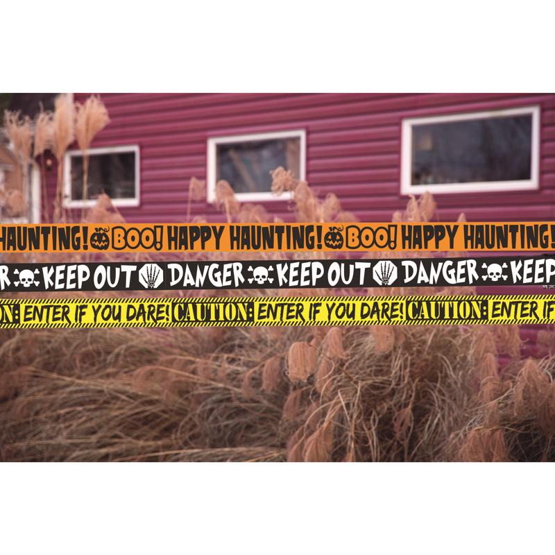 Fun World 3 in. Caution Tape Halloween Decor