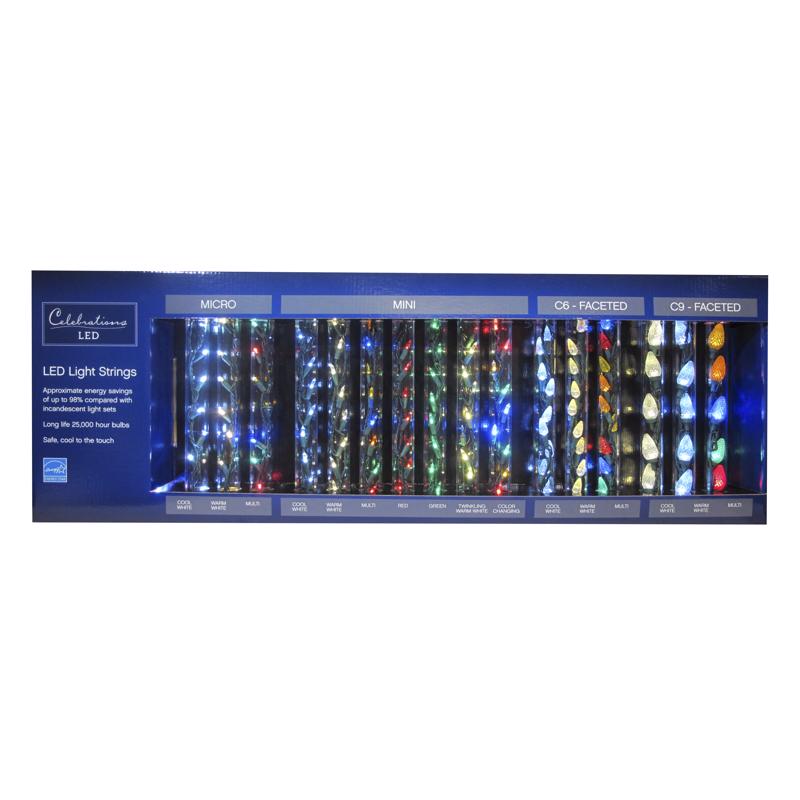 Assorted Celebrations LED Christmas Light Displayer Cardboard