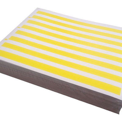 Laser Printer Adhesive Backed Yellow Bin Tag Labels - Sheet