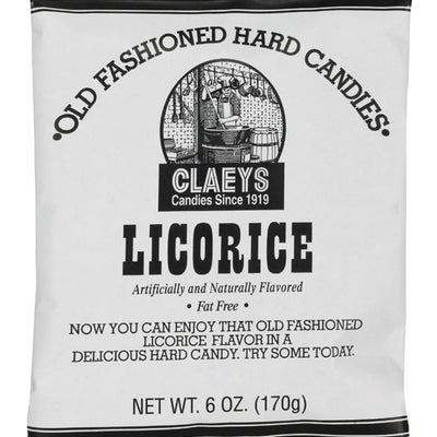 Claeys Old Fashioned Licorice Hard Candy 6 oz