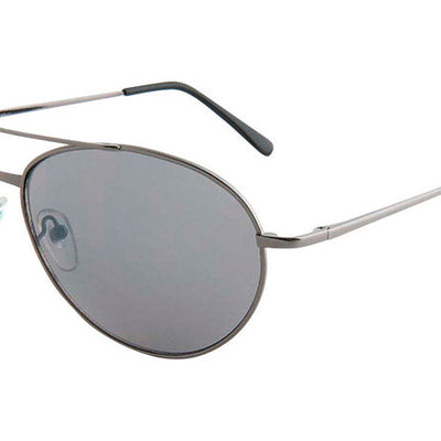 Piranha Aviator Unisex Silver Frame Gray Lens Sunglasses