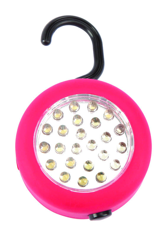 Home Plus Red Battery Powered LED Hanging Puck Light