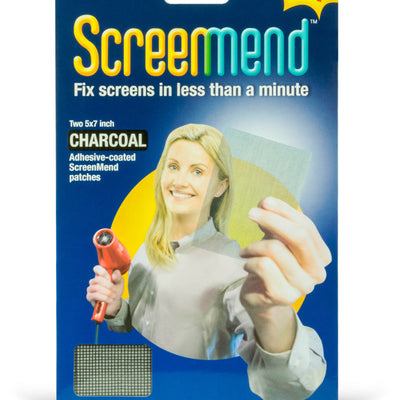 Screenmend Charcoal Fiberglass Screen Repair Patch 5 in. W X 7 in. L 2 pk