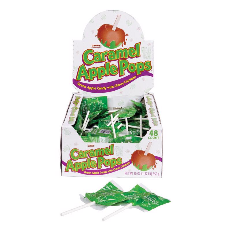 Tootsie Roll Caramel Apple Pops Green Apple, Caramel Lollipop 0.62 oz