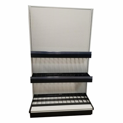 10.5 in. H X 18.5 in. W X 52.5 in. D Black Metal Weatherization Rack