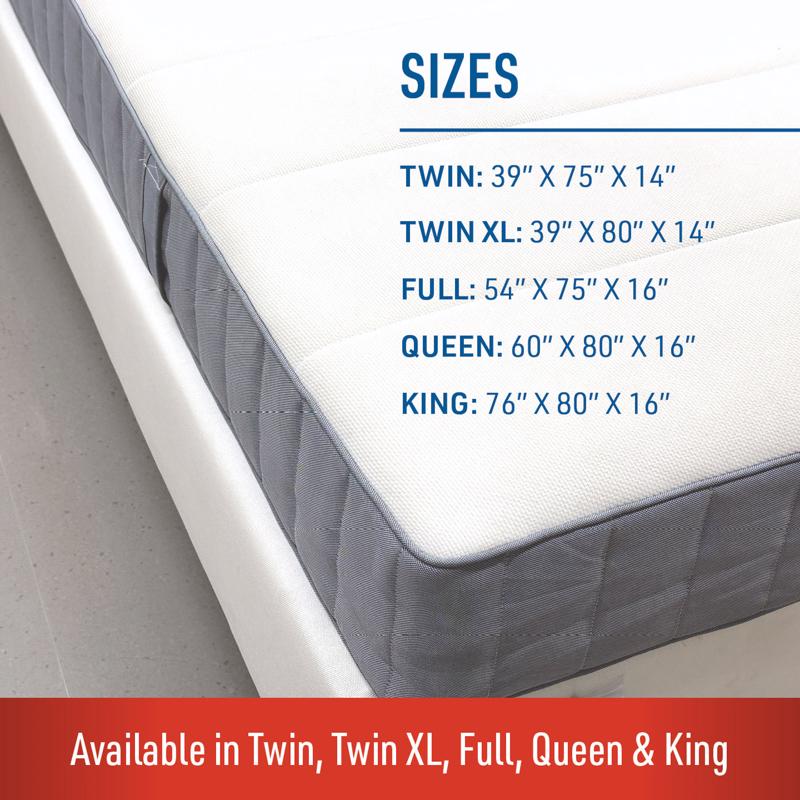JT Eaton Lock-Up Queen White Stretch-Knit Polyester Mattress Encasement Cover