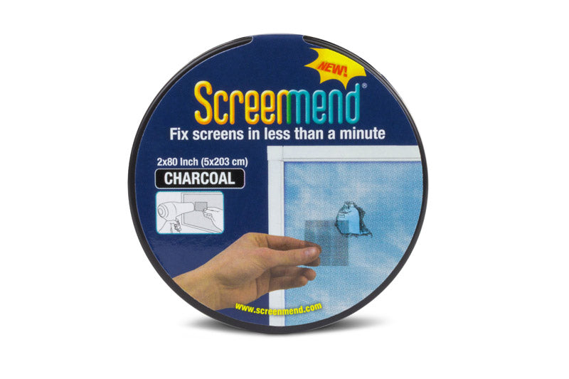 Screenmend Charcoal Fiberglass Screen Repair Patch 2 in. W X 80 in. L