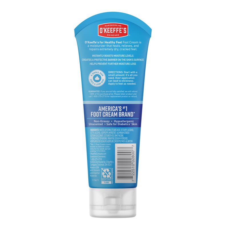O'Keeffe's Healthy Feet No Scent Foot Repair Cream 3 oz